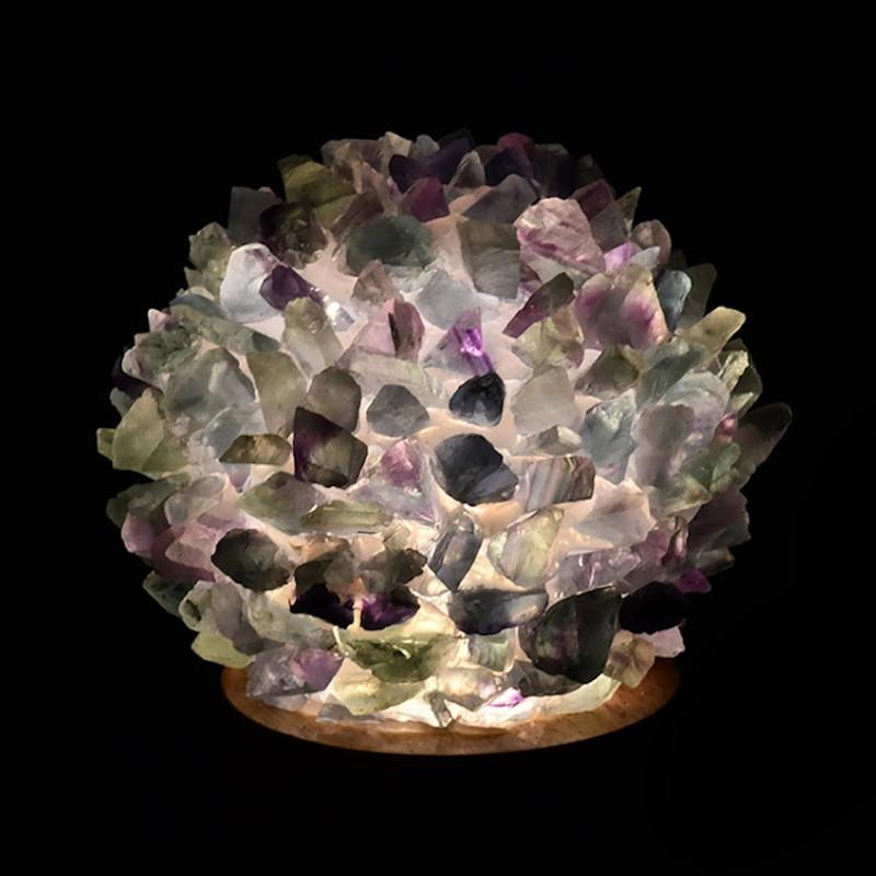 Natural Crystal Ball Lamp