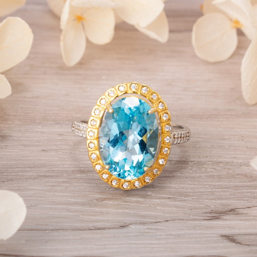 Royal Blue Topaz Ring