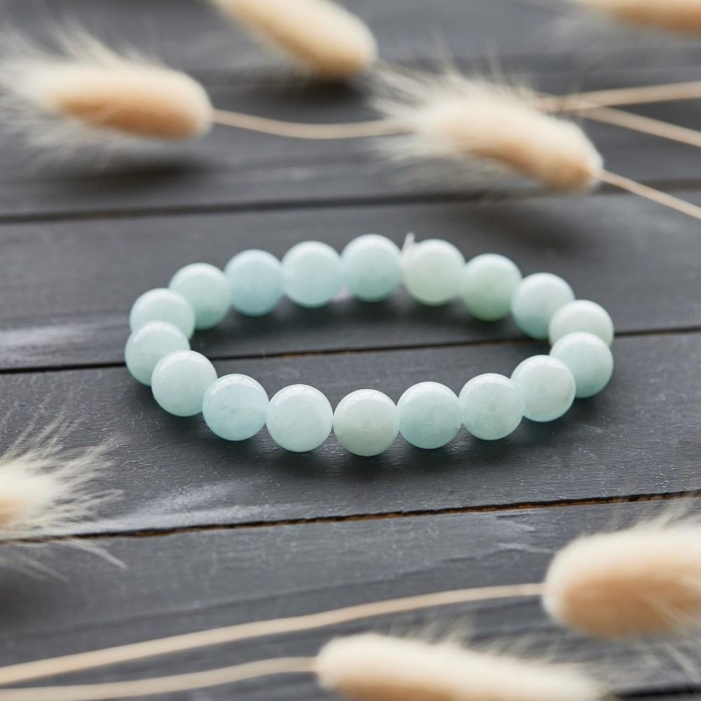 Aquamarine Crystal Bead Bracelet