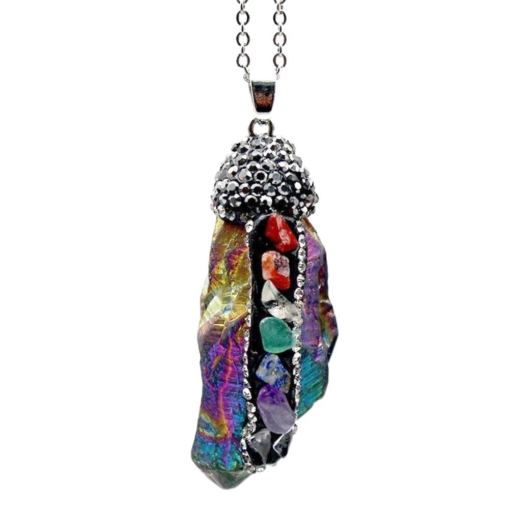 Reiki 7 Chakra Crystal Necklace