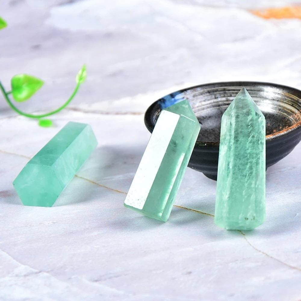 Obelisk Green Fluorite Crystal Wand