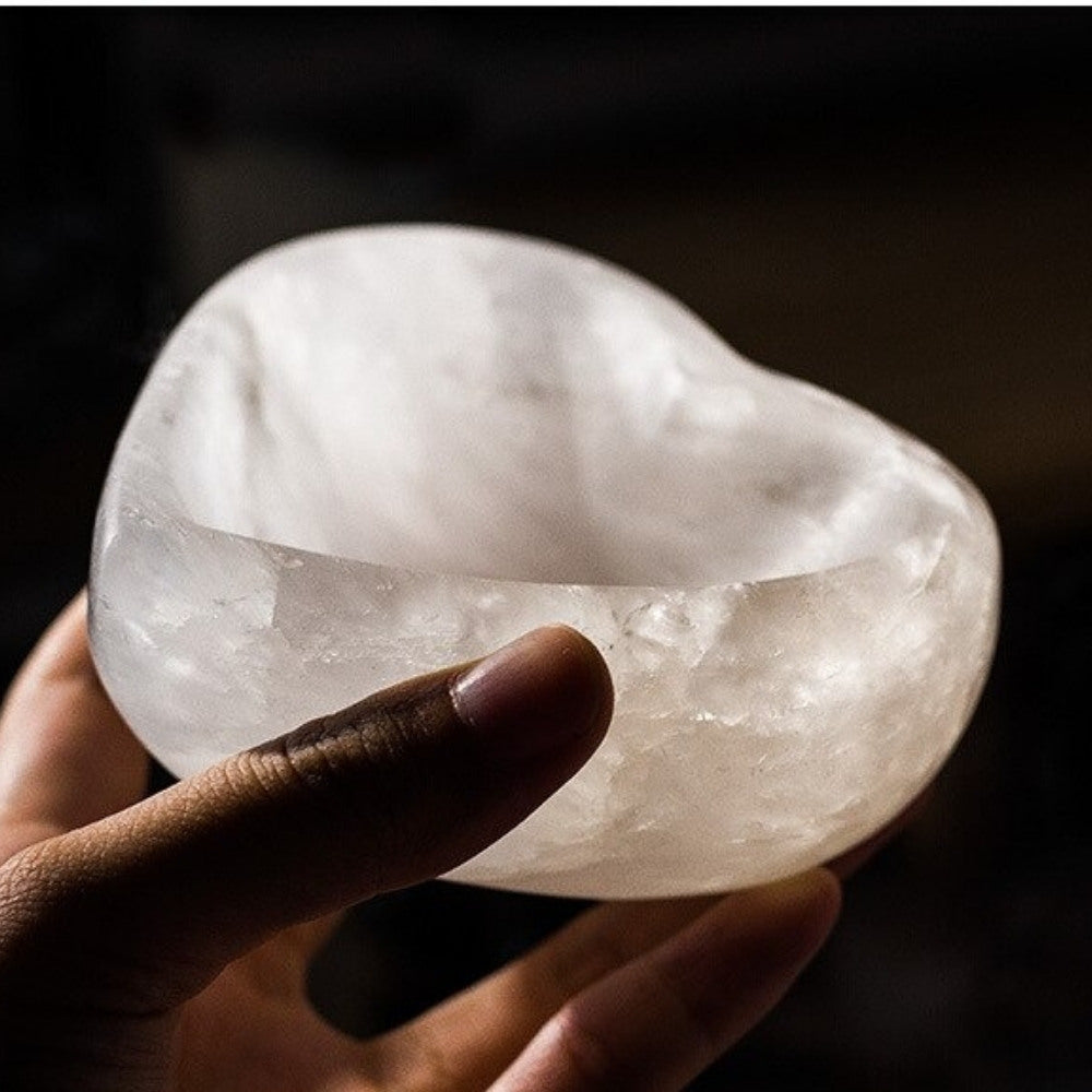 Heart Shaped Selenite Crystal Bowl