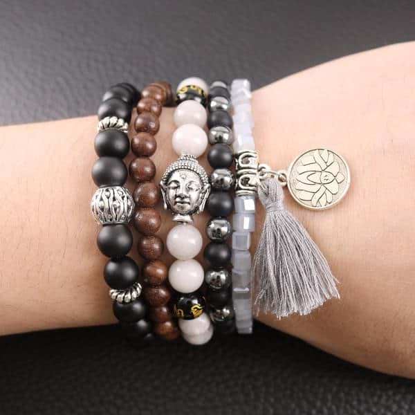 Buddha & Lotus Bracelet Set