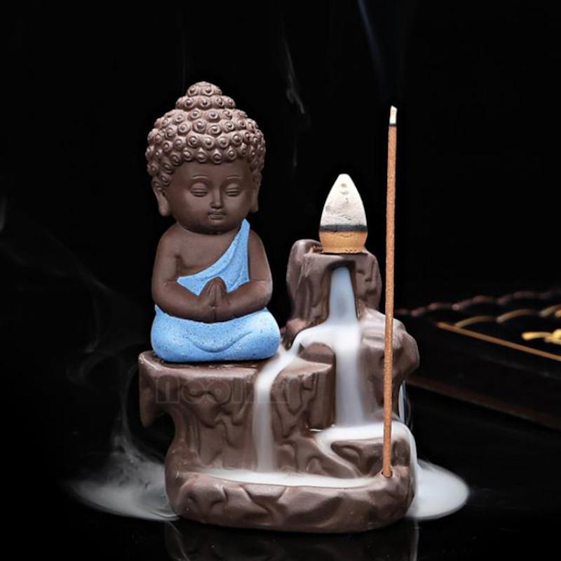 Blue Buddha Waterfall Backflow Incense Burner