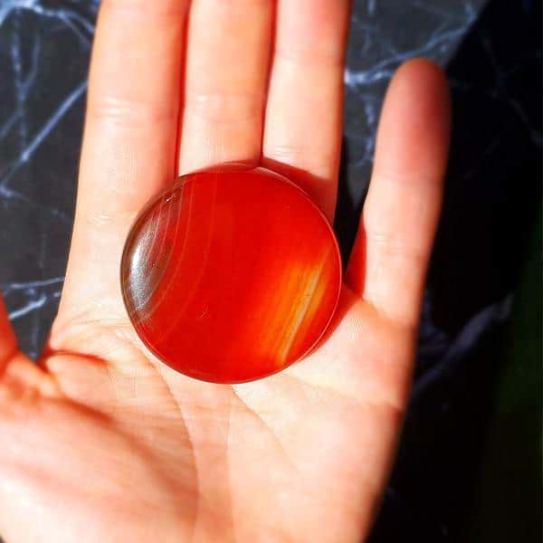 Red Agate Circle Crystal