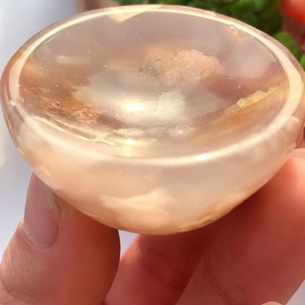 Sakura Flower Agate Crystal Bowl