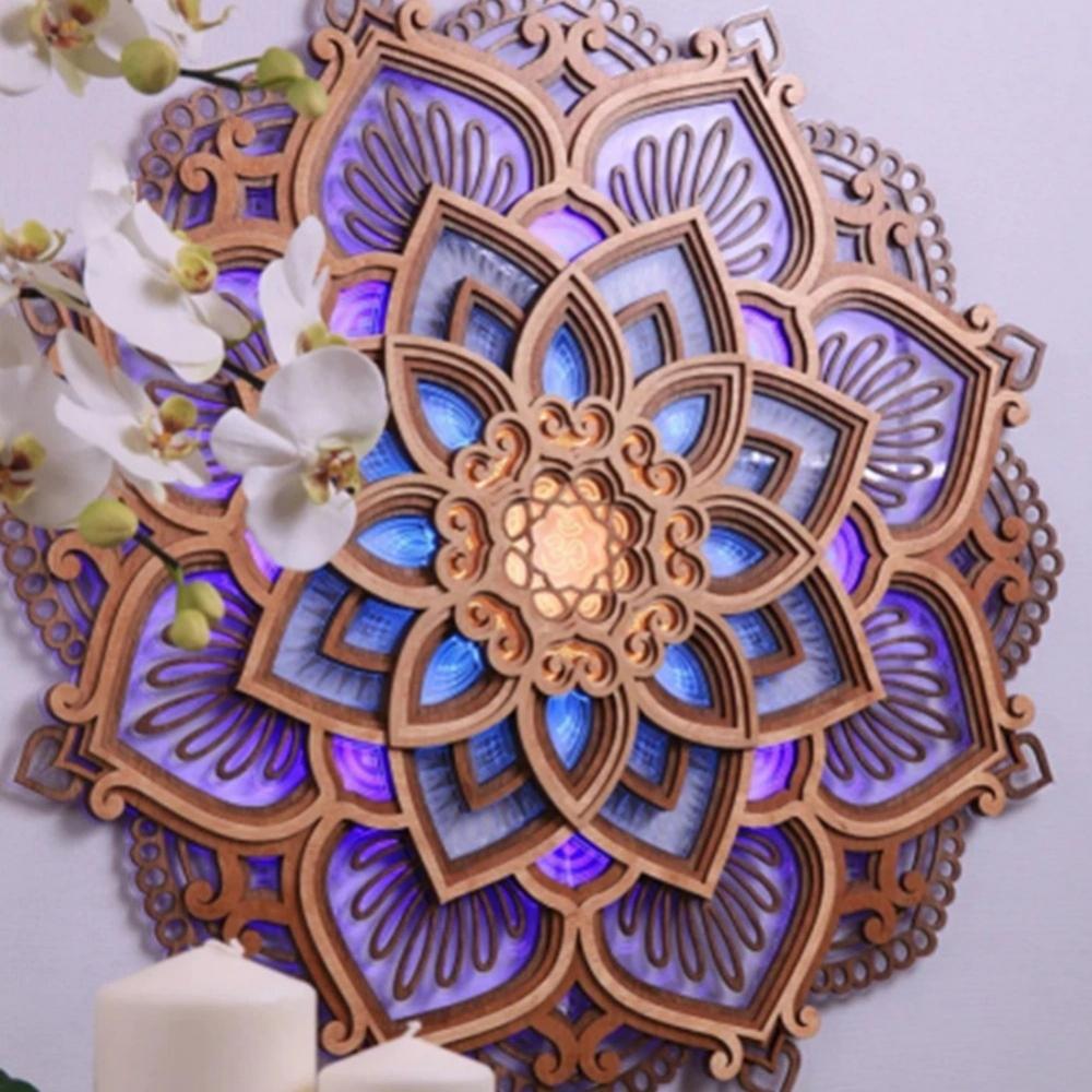 Lotus Flower Mandala Light Lamp