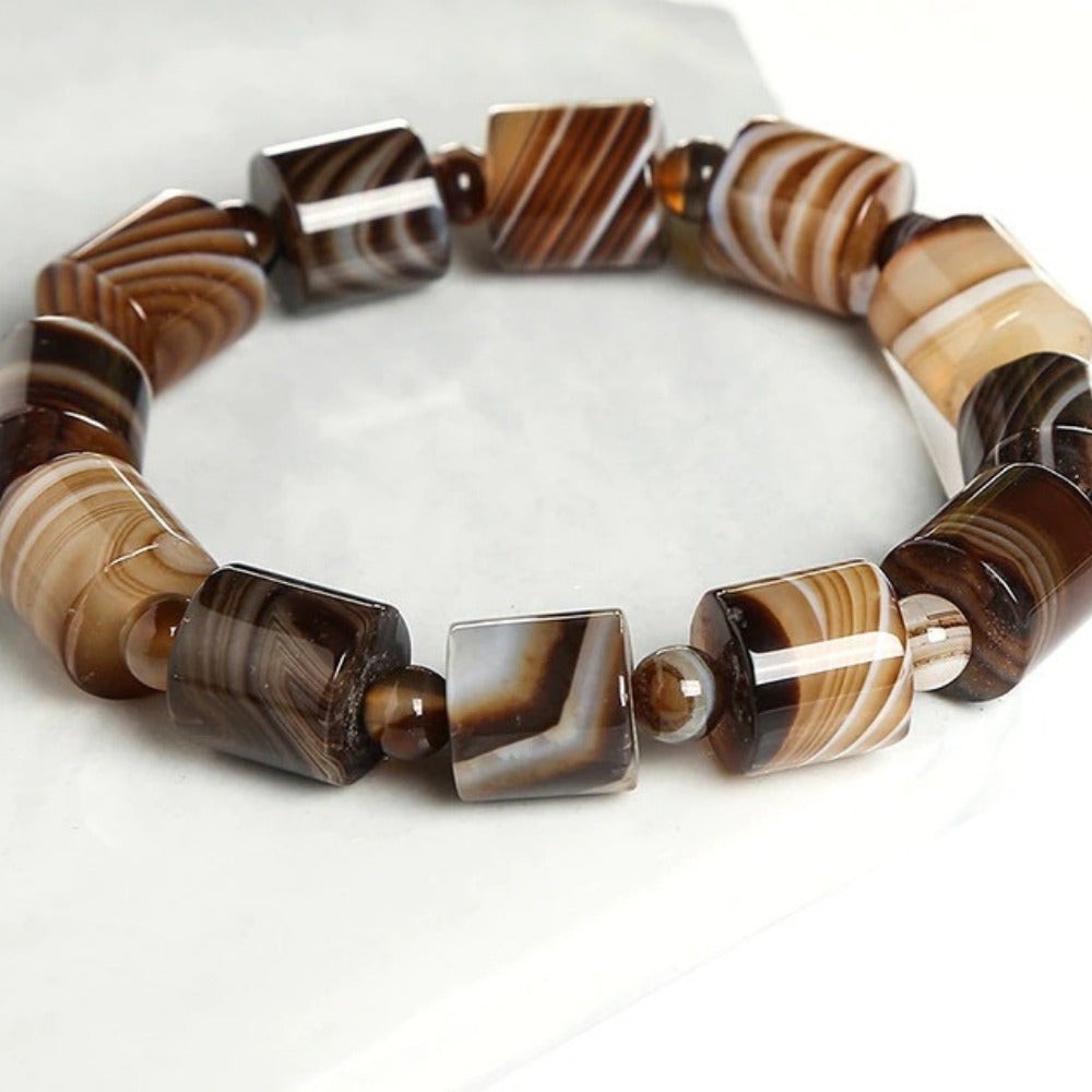 Coffee Brown Agate Bracelet