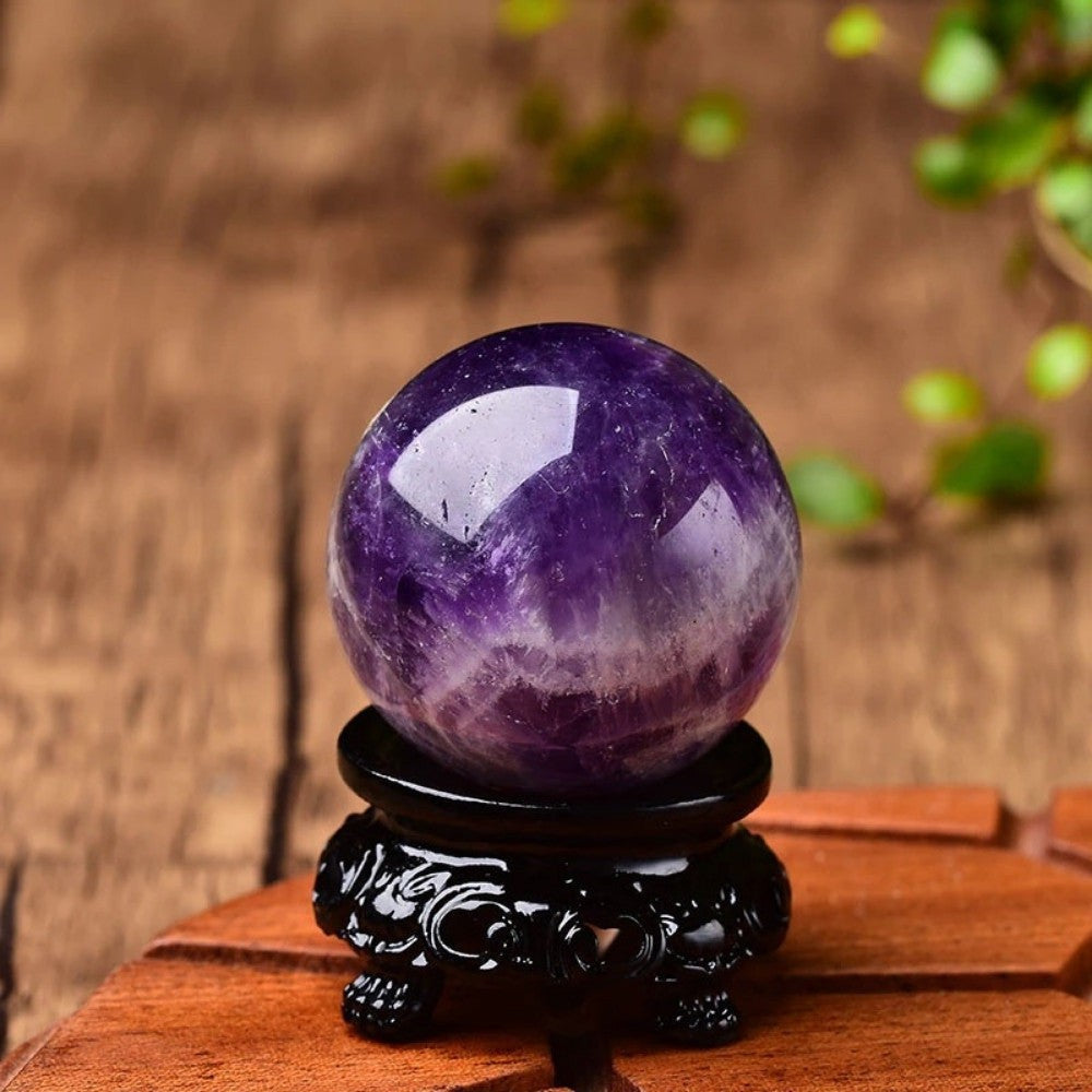 Polished Amethyst Crystal Ball