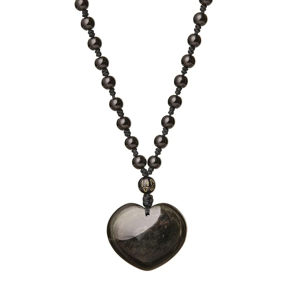 Feng Shui Obsidian Heart Necklace