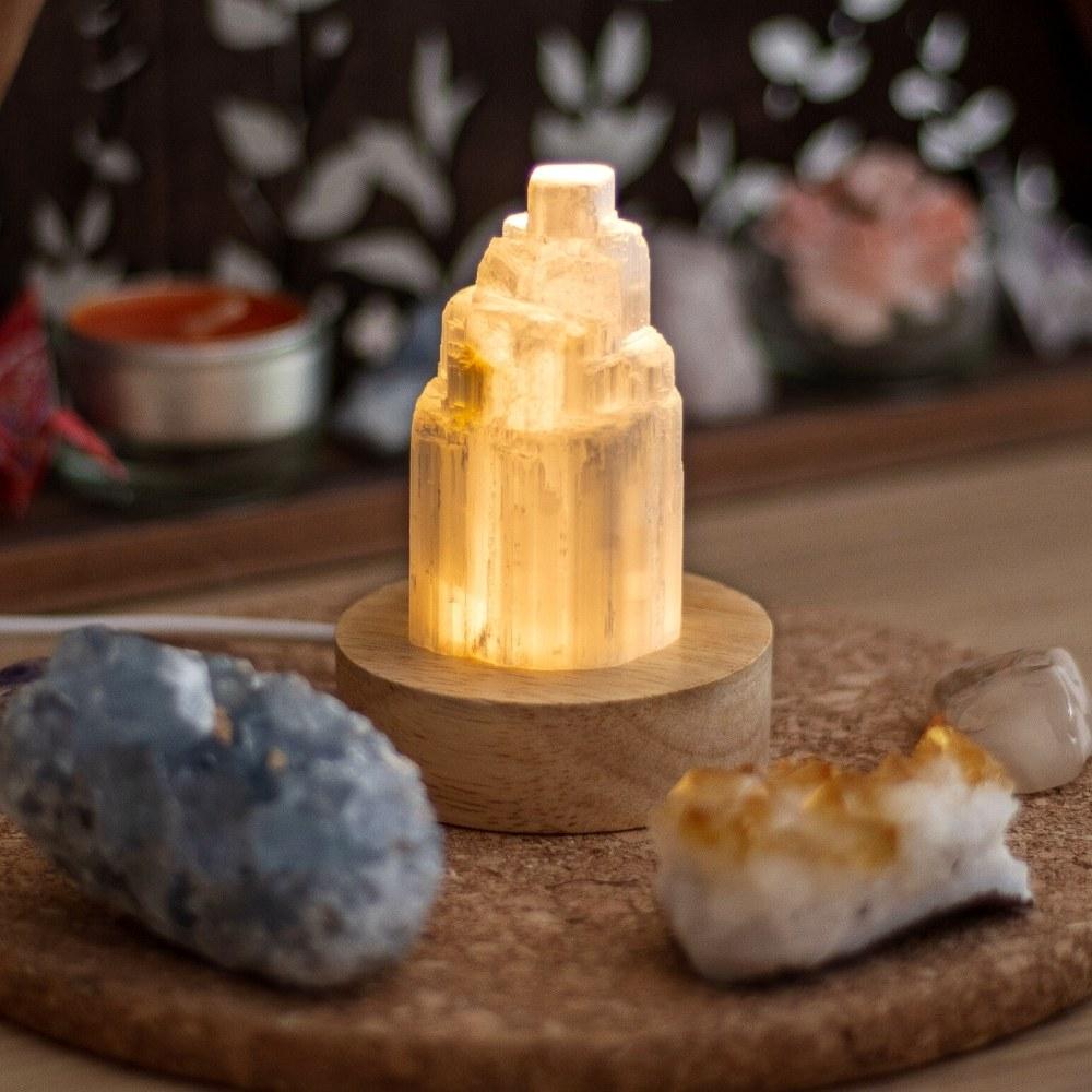 Selenite Crystal Lamp