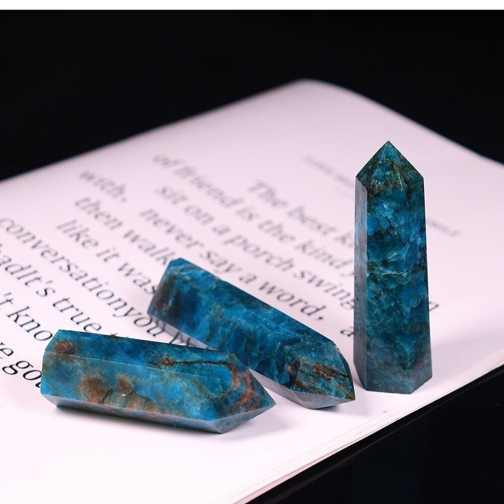 Blue Apatite Crystal Point