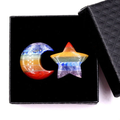 Chakra Star and Moon Gemstone Set