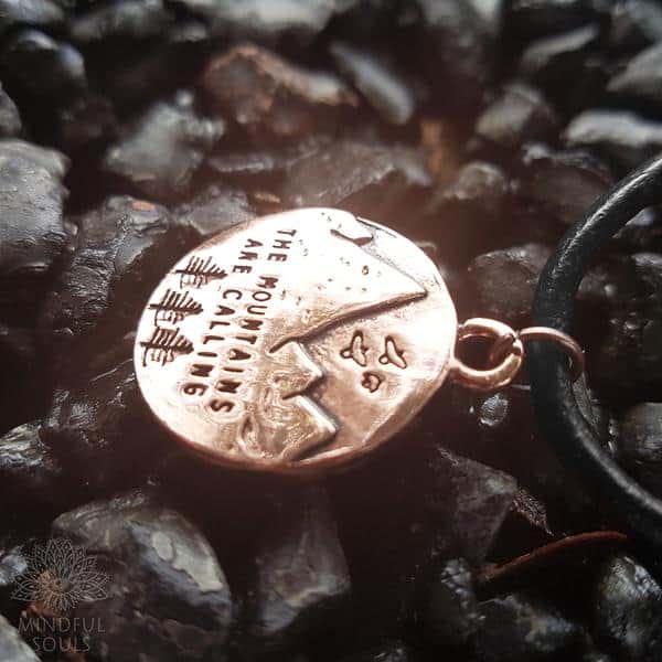 Handmade "The Mountains Are Calling" Necklace