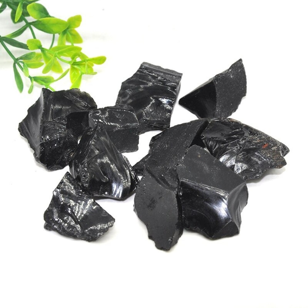 Raw Natural Black Obsidian Stones