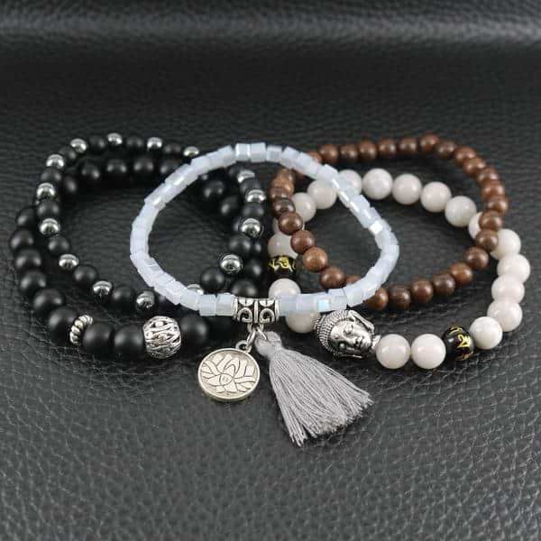 Buddha & Lotus Bracelet Set