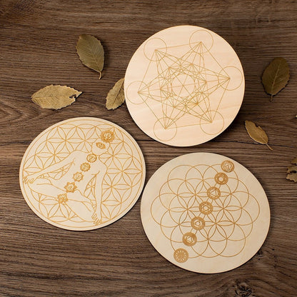 Spiritual Wooden Crystal Grids