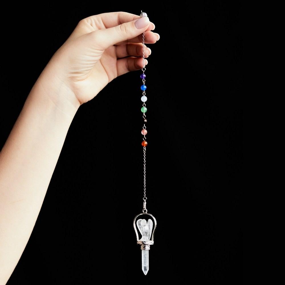 Crystal Gemstone Angel Divination Pendulum