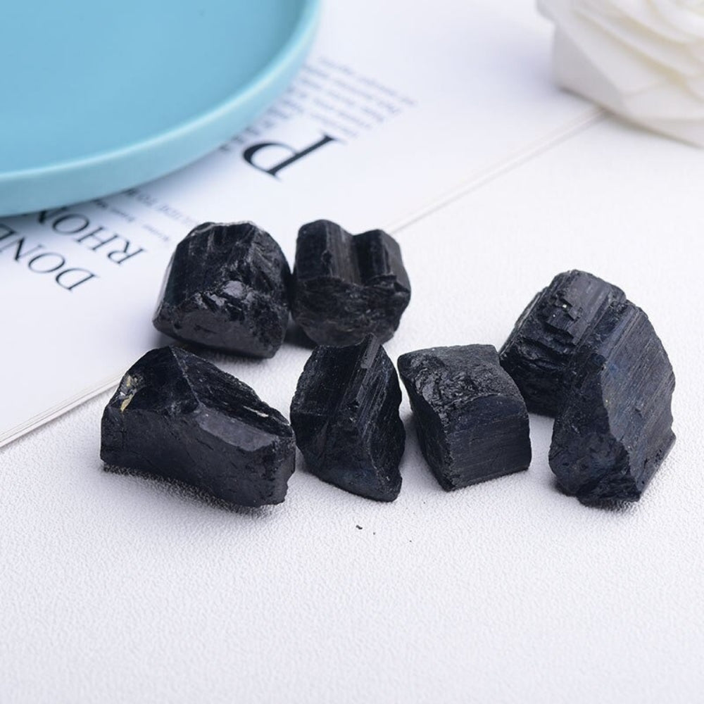 Raw Natural Black Tourmaline Stones