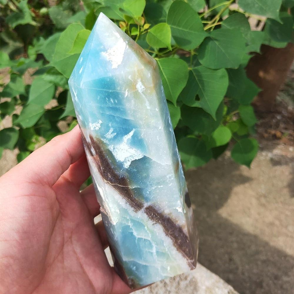 Blue Calcite Crystal Wand