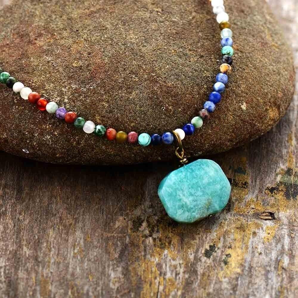 Amazonite Gemstone Choker Necklace