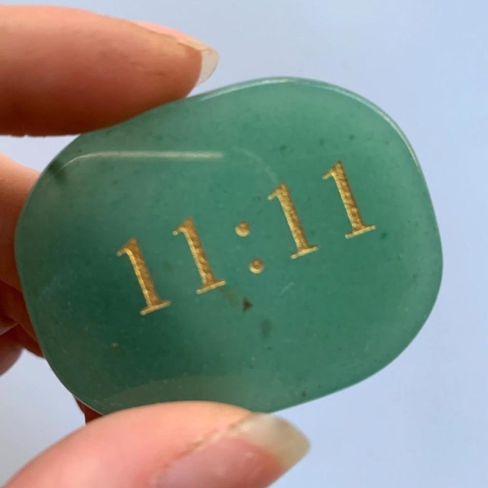 Green Aventurine Angelic Number 11 11 Palm Stone