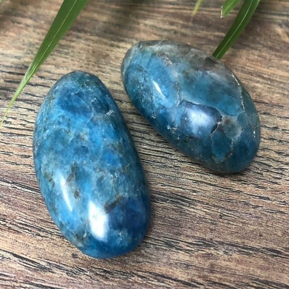 Blue Apatite Palm Stones