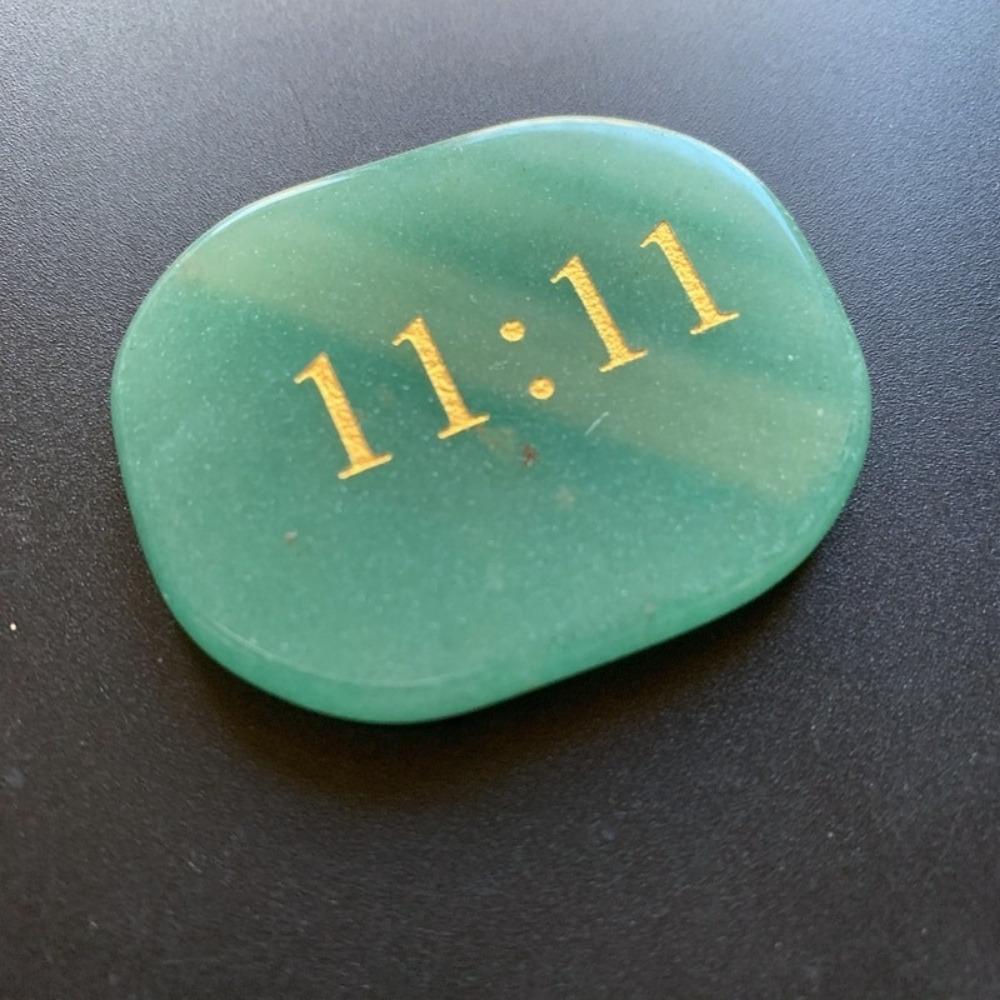 Green Aventurine Angelic Number 11 11 Palm Stone