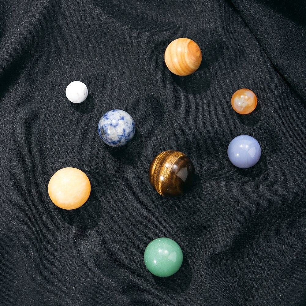 Natural Gemstone Solar System Set