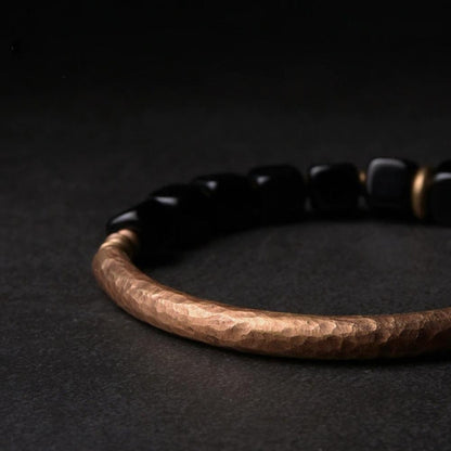 Obsidian Stone Copper Protection Bracelet