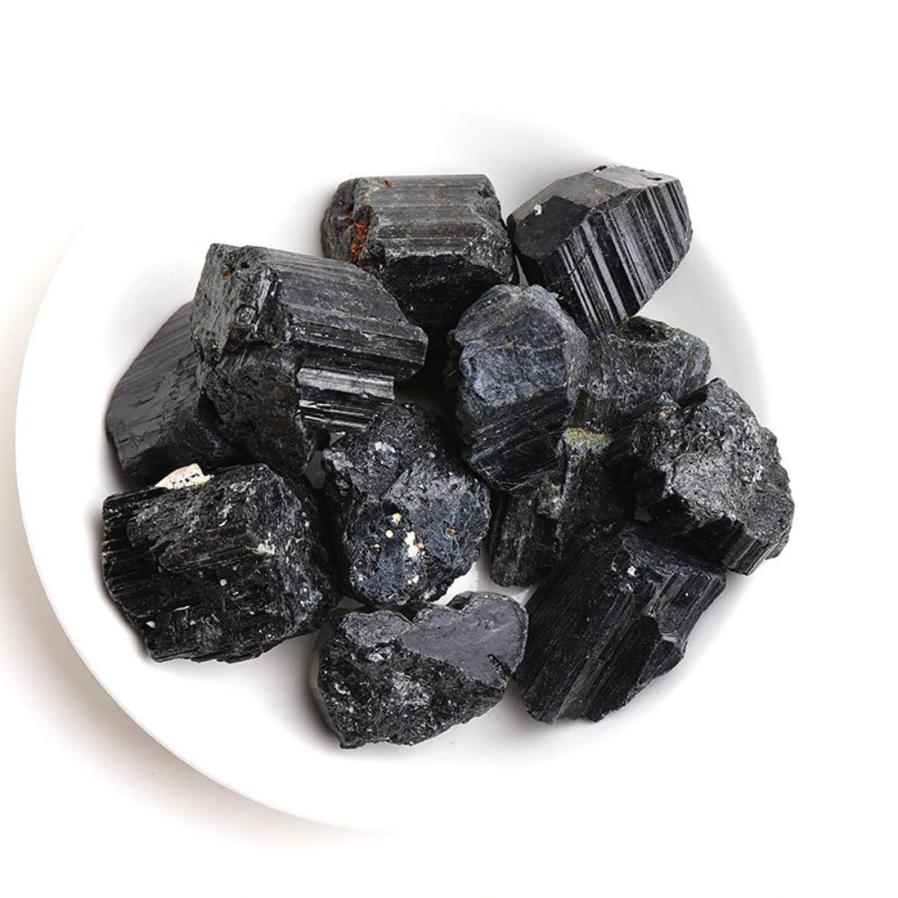 Raw Natural Black Tourmaline Stones