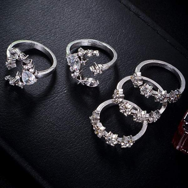 Lunar & Stars Bliss Ring Set