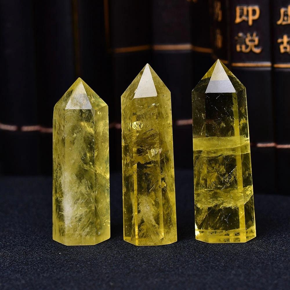 Yellow Citrine Quartz Stone Wand