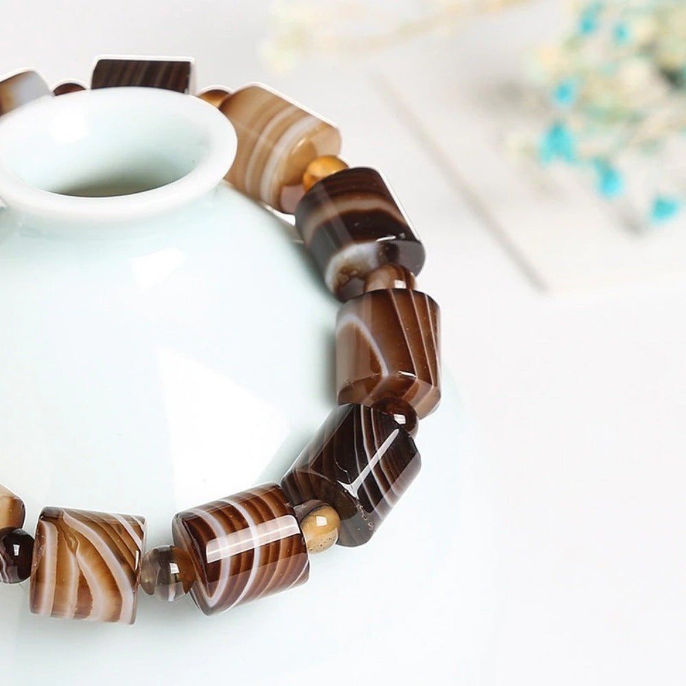 Coffee Brown Agate Bracelet