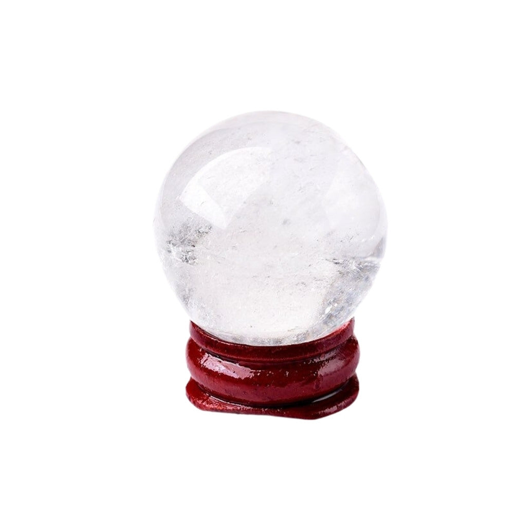 Polished Clear Quartz Crystal Ball
