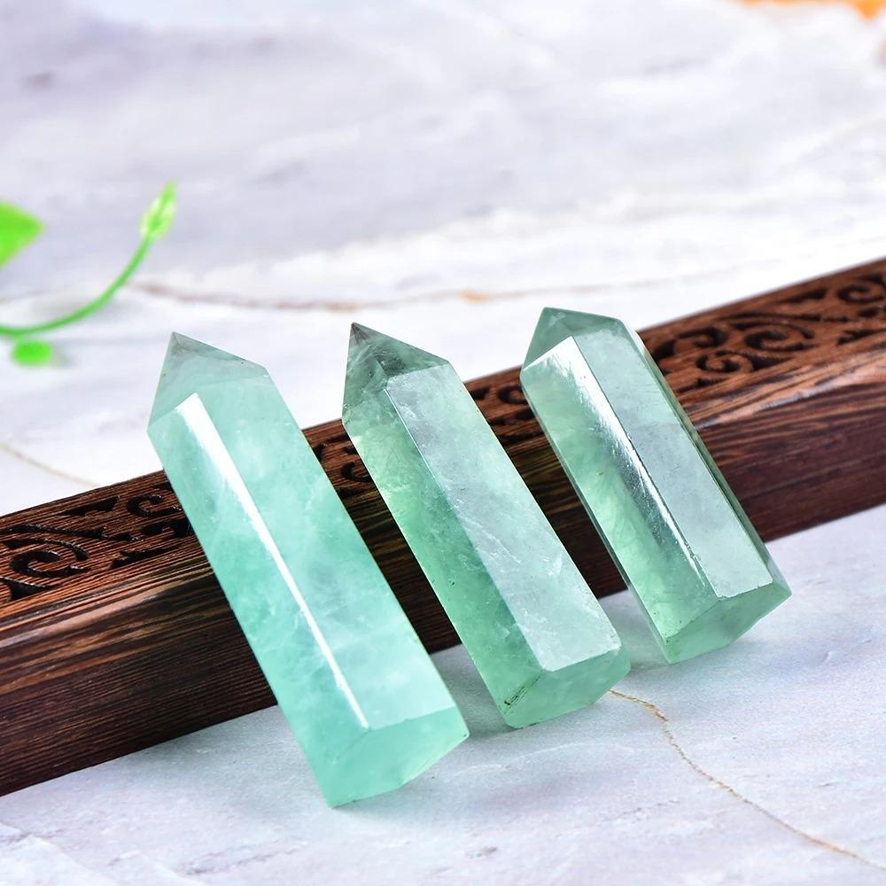 Obelisk Green Fluorite Crystal Wand