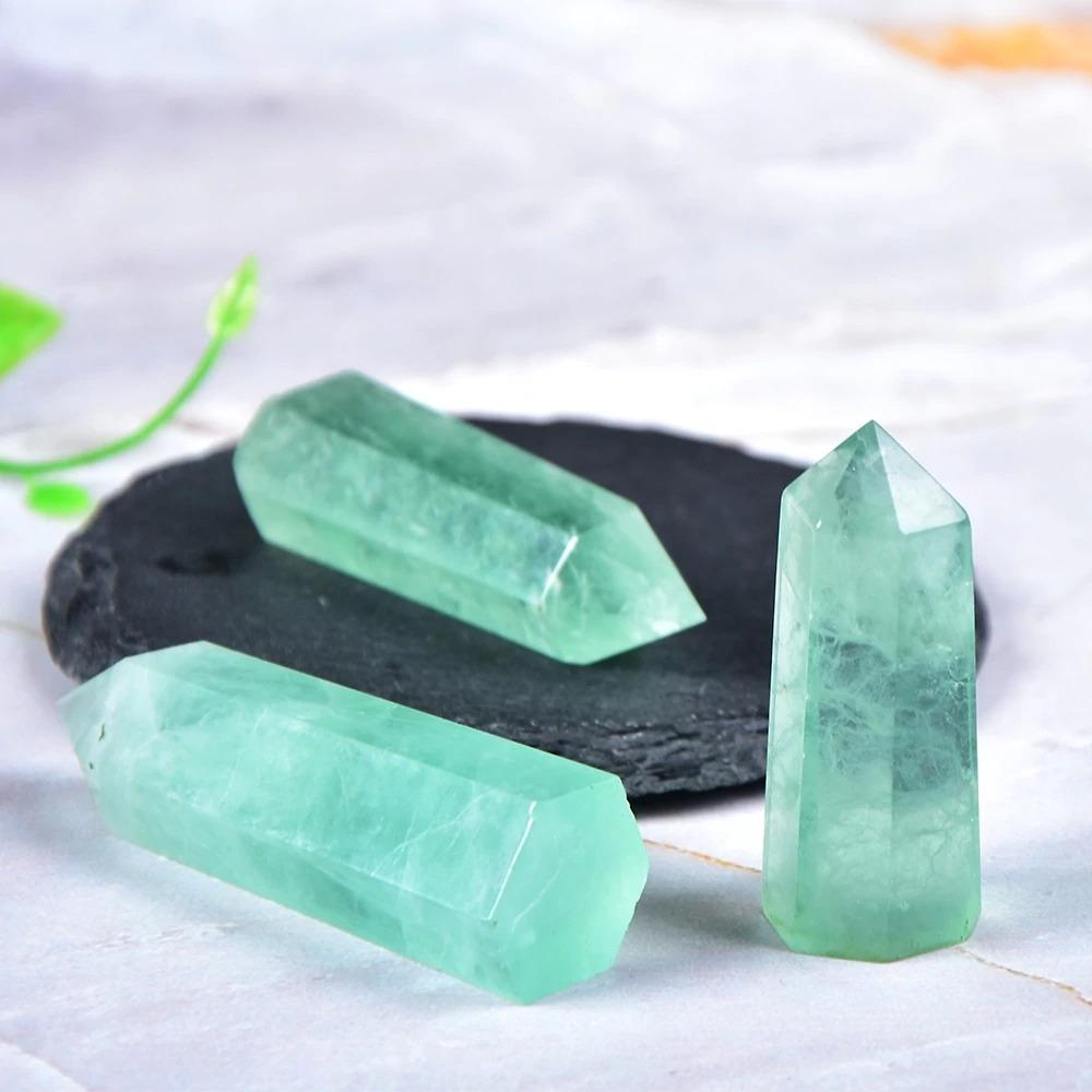 Obelisk Green Fluorite Crystal Wand