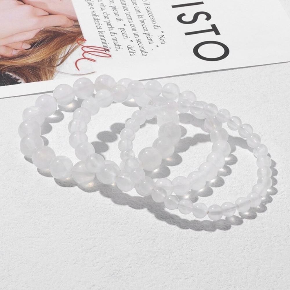 Selenite Crystal Bead Bracelets