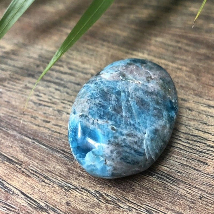 Blue Apatite Palm Stone