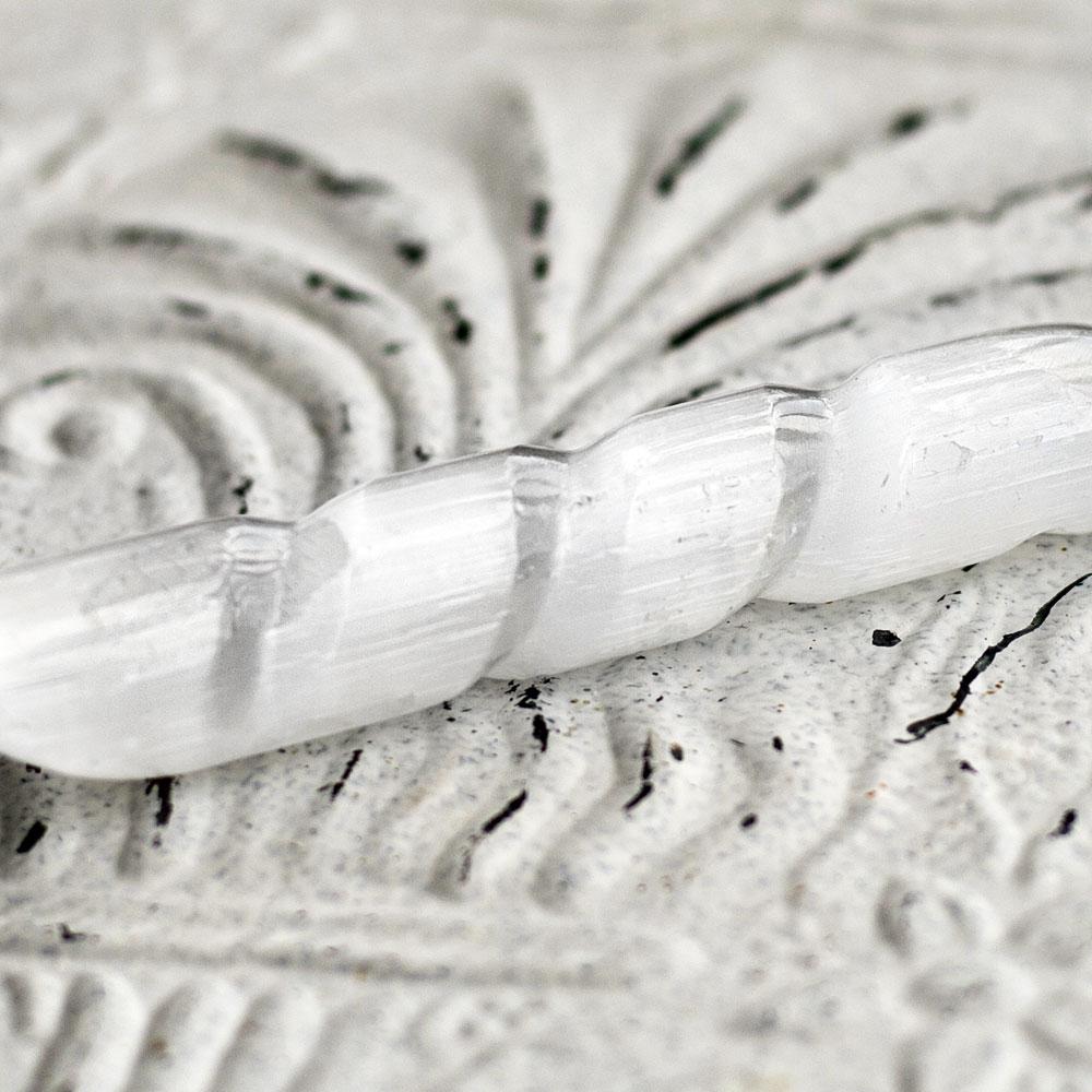 Twisted Selenite Massage Wand