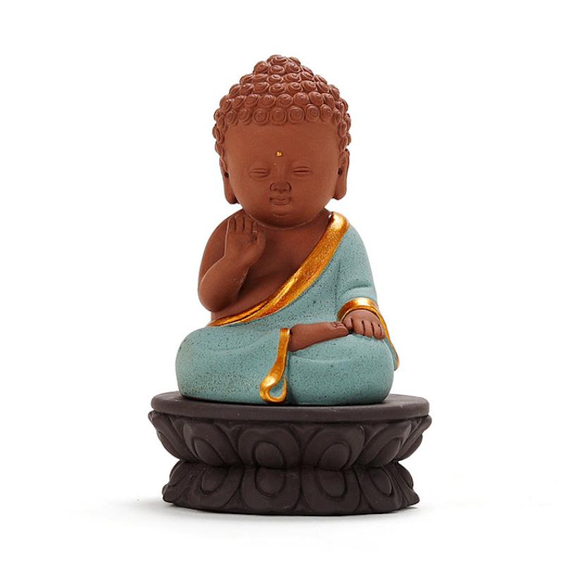 Green Buddha Statue Figurine