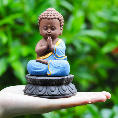 Blue Buddha Statue Figurine