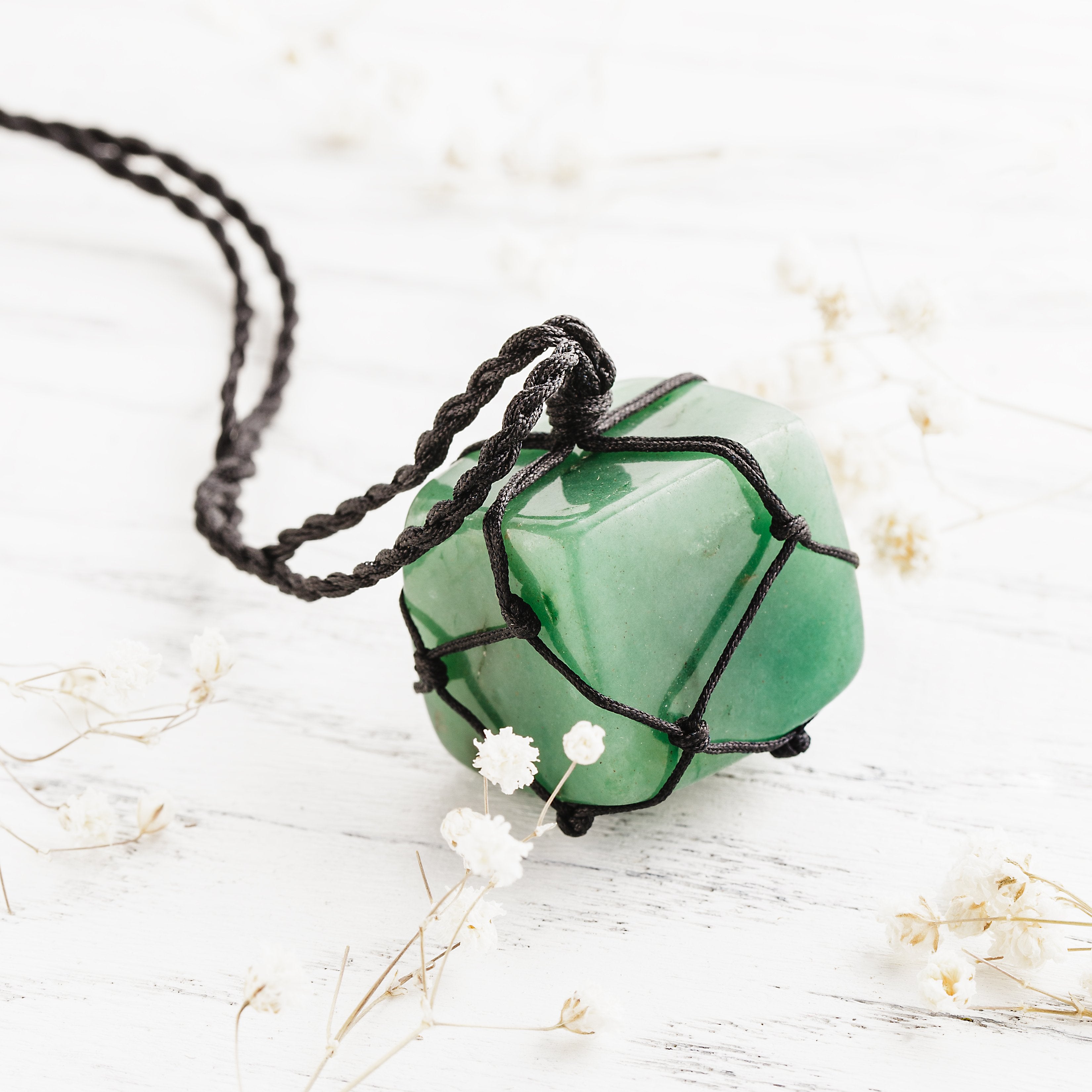 Crystal Green Aventurine Money Necklace