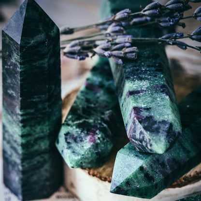 Ruby Zoisite Crystal Wand