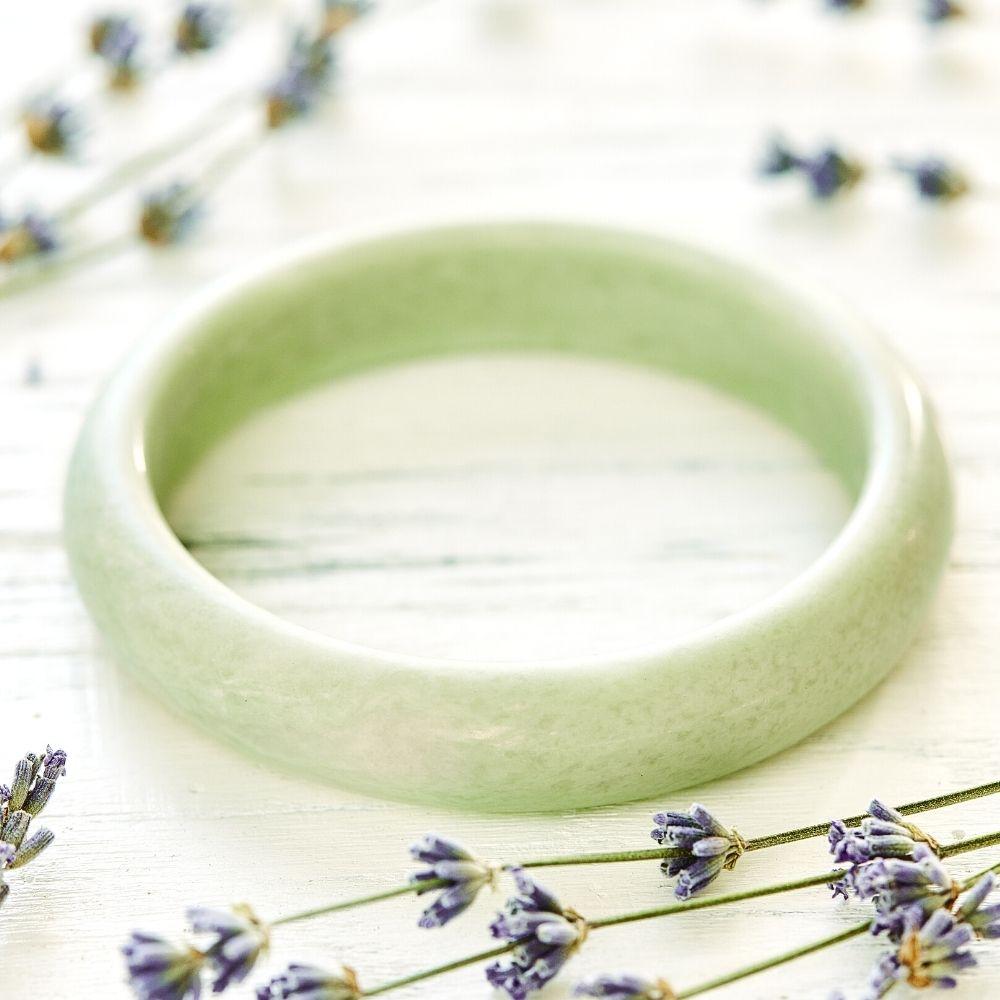 Natural Green Jade Bangle