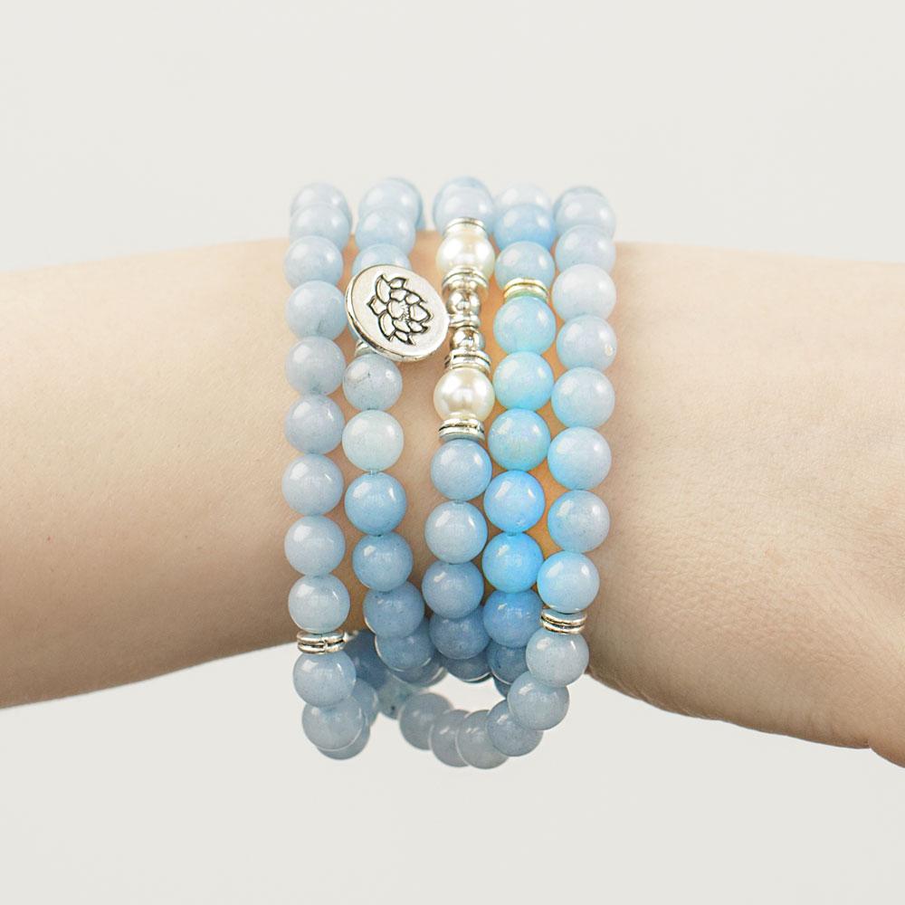 Blue 108 Amazonite Mala Beads