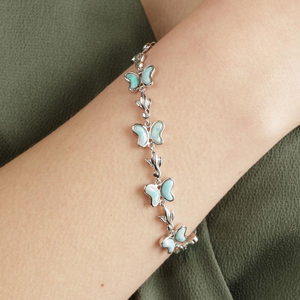 Larimar Butterfly Bracelet