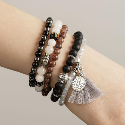 Buddha & Lotus Bracelet Set