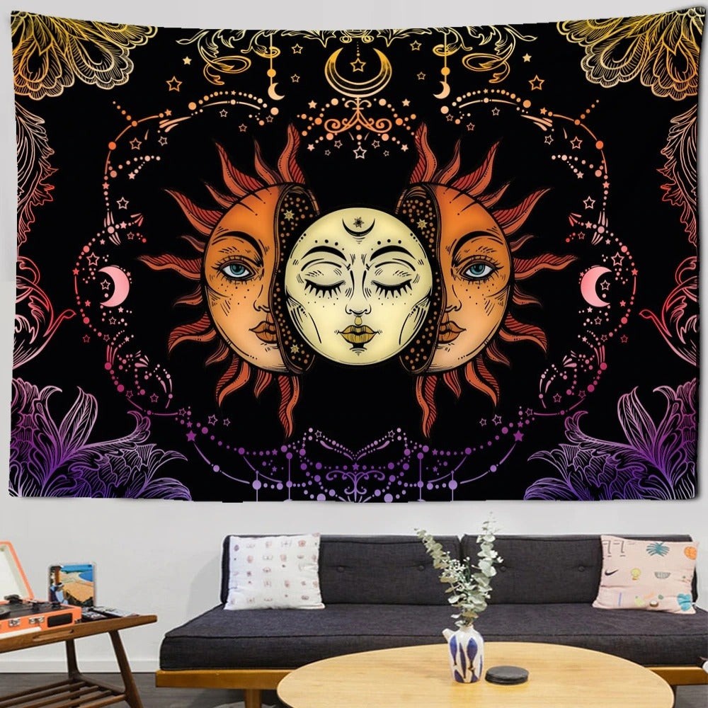 Sun and Moon Wall Tapestry