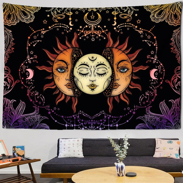 Sun and Moon Wall Tapestry MindfulSoulsCanada